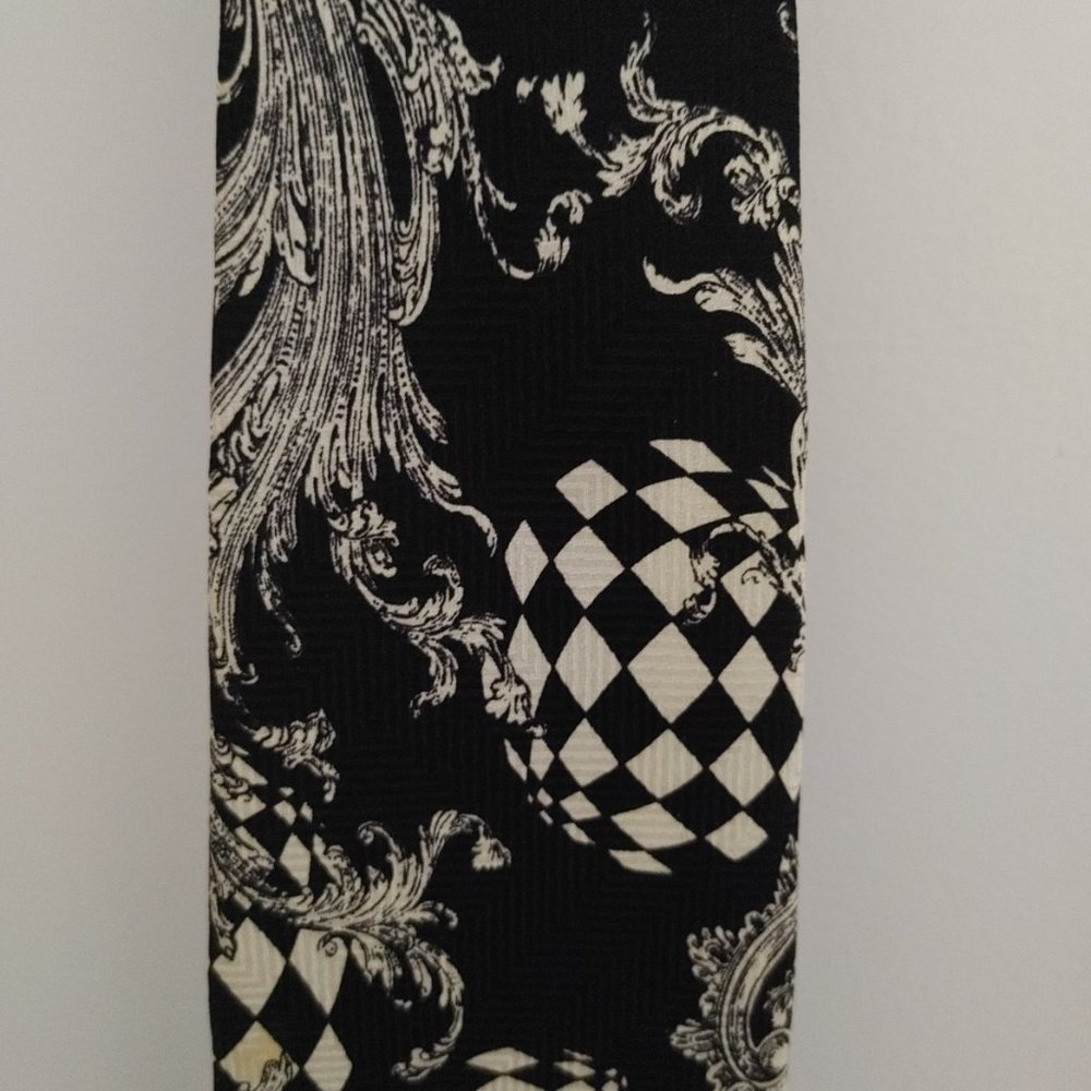 PRIMA Italy Men's (Black Pattern 1) Silk Tie